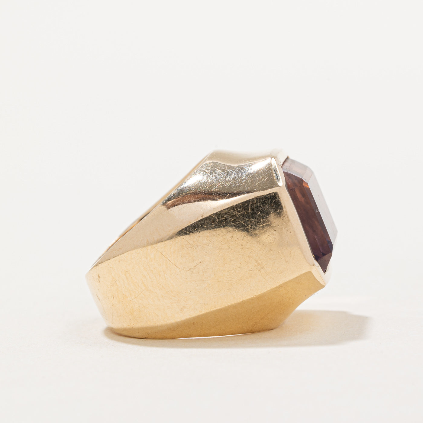 Emerald Cut Amethyst Cocktail Ring - 11.00ct Genuine Purple Gemstone Ring - Size 5 - Elegant Statement Jewelry for Women - Perfect for Evening Parties, Weddings & Special Occasions