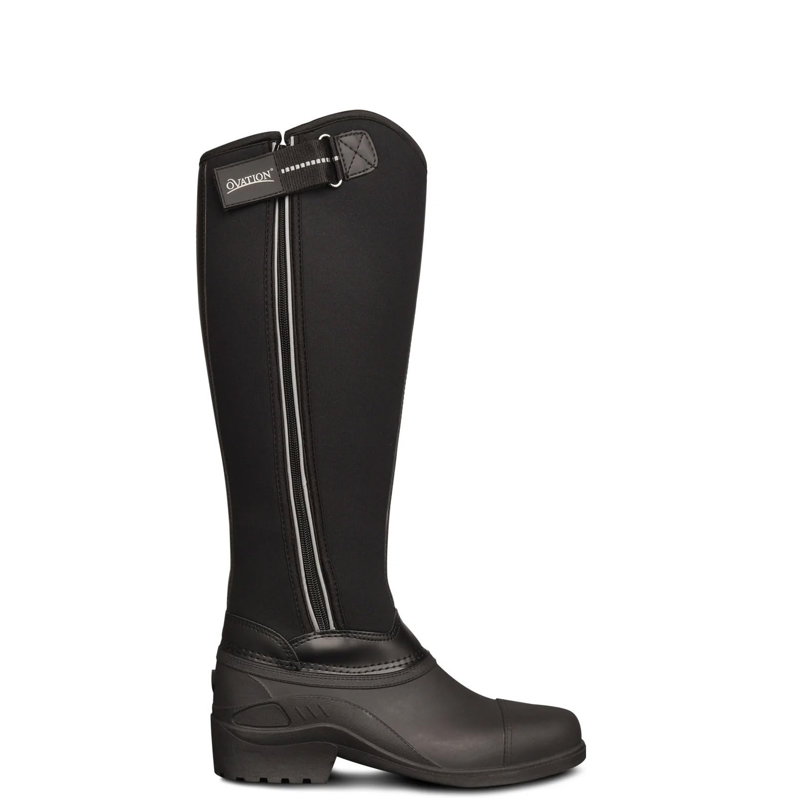 Ovation Women's Equestrian Riding Boots - Faux Fur Lined Winter Horse Riding Boots, Comfortable & Durable Tall Boots for Women, Black Size 8 | Perfect for Cold Weather Riding, Horse Shows & Outdoor Equestrian Activities