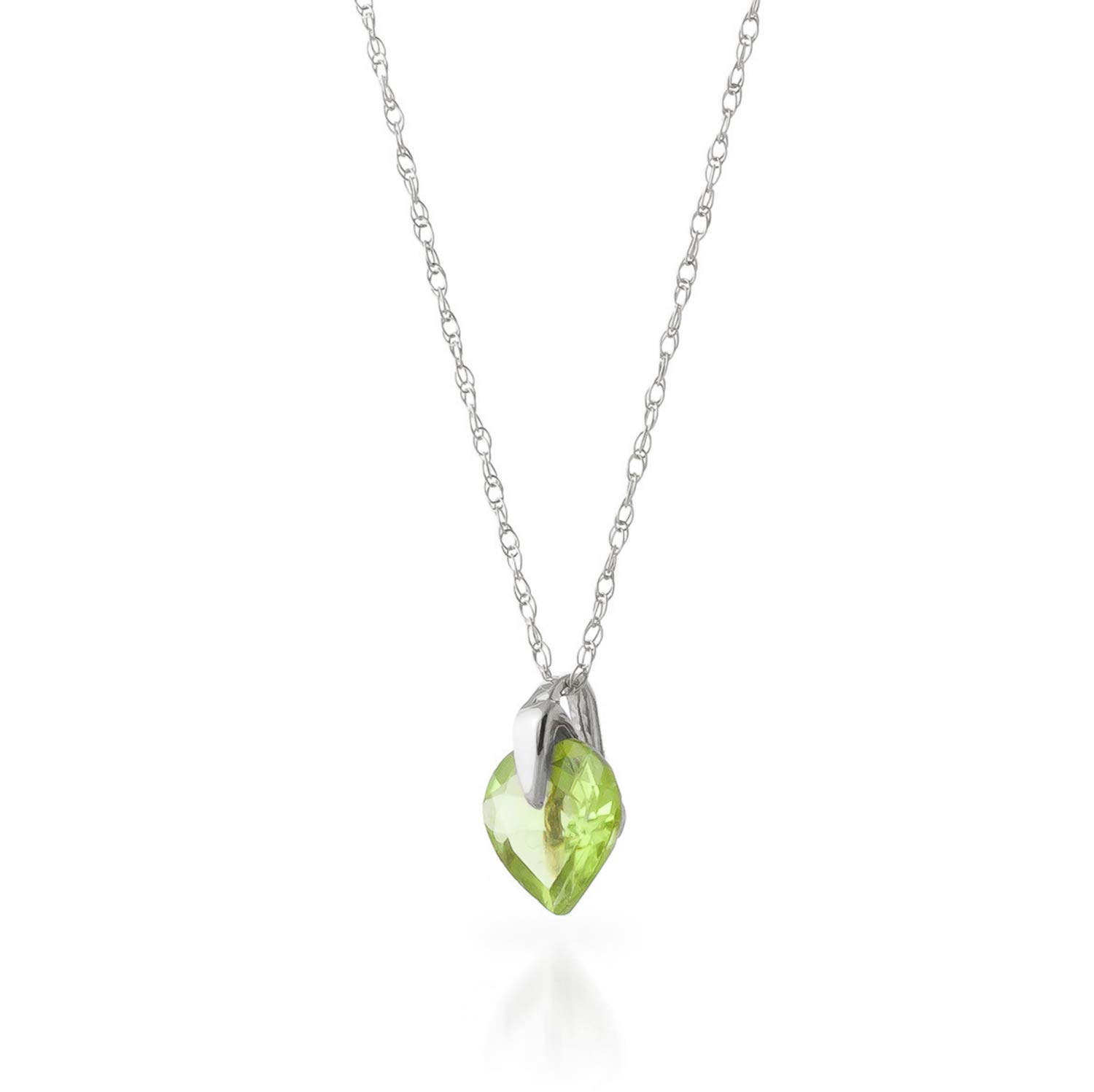 14K Solid Gold Necklace with Natural Peridot Gemstone - Elegant Dainty Jewelry for Women, Perfect Gift for Birthday, Anniversary & Special Occasions
