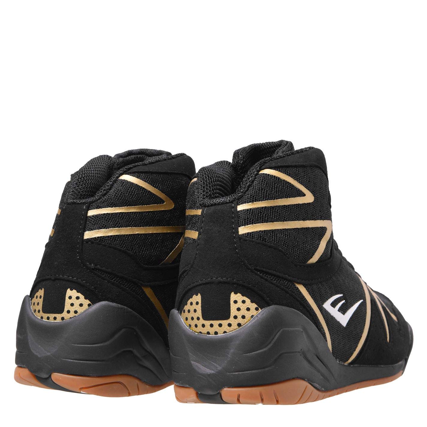 Everlast PIVT Low Top Boxing Shoes for Men - Size 12 Black/Gold | Lightweight Training Footwear for Boxing, MMA & Gym Workouts