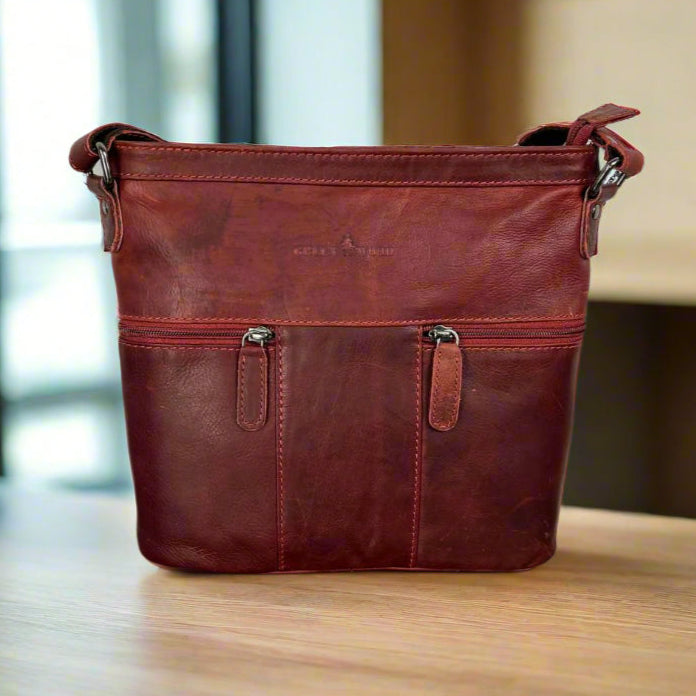 Premium Genuine Leather Crossbody Bag for Women - Stylish & Durable Handbag for Everyday Use, Travel, and Work
