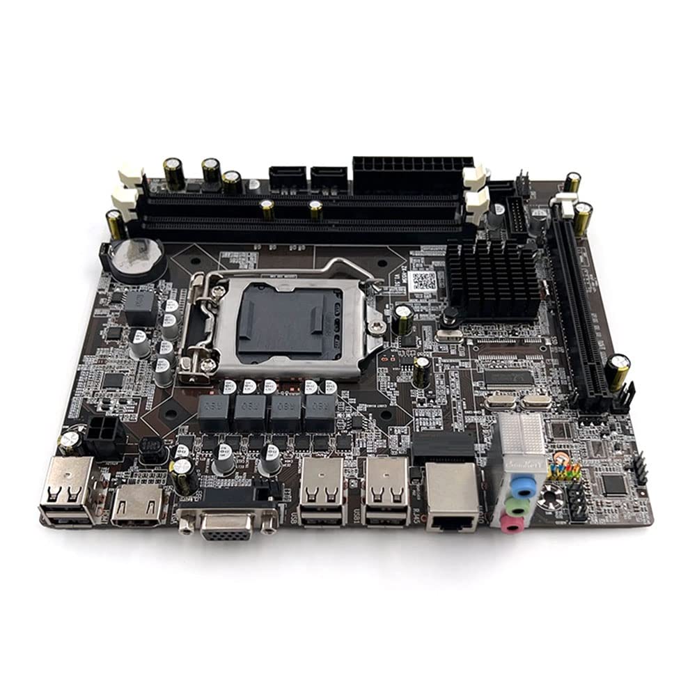 Pitxsgsia H55 Motherboard LGA1156 - Compatible with Intel i3 530/i5 760 CPUs, DDR3 Memory, Includes i3 550 CPU, SATA Cable & Thermal Pad - Ideal for PC Builds, Upgrades & Gaming Rigs