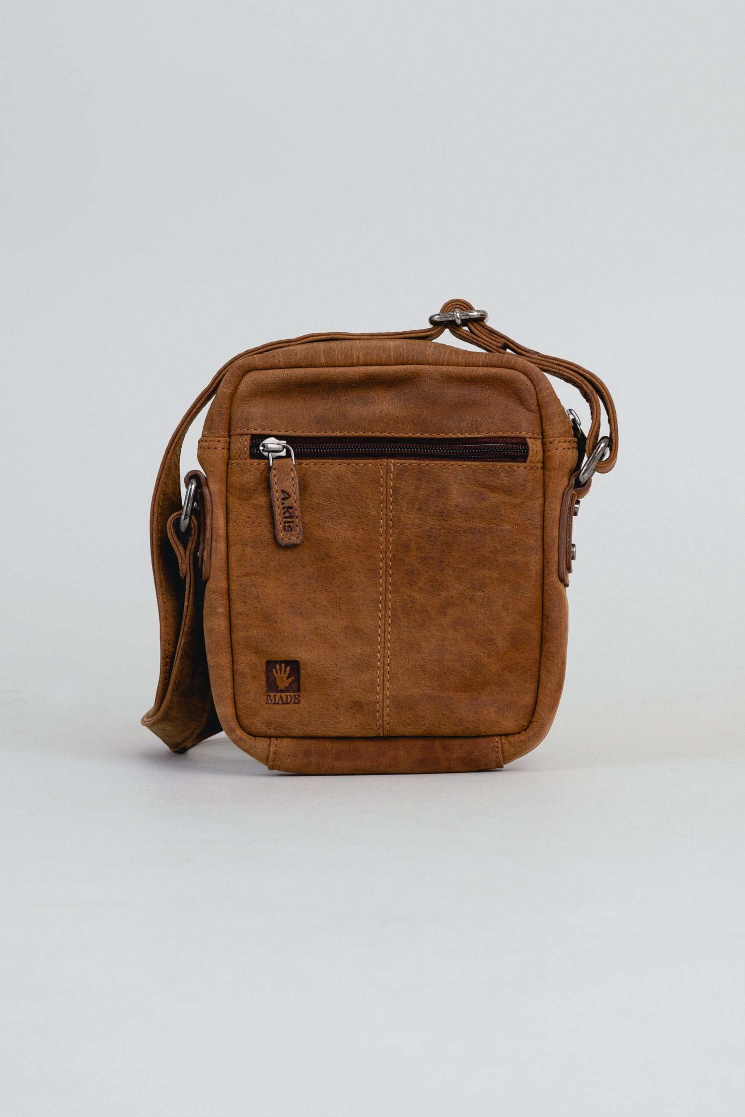 Premium Buffalo Leather Unisex Shoulder Bag - Adrian Klis 2928 Small Crossbody Bag for Men & Women | Perfect for Work, Travel & Everyday Use