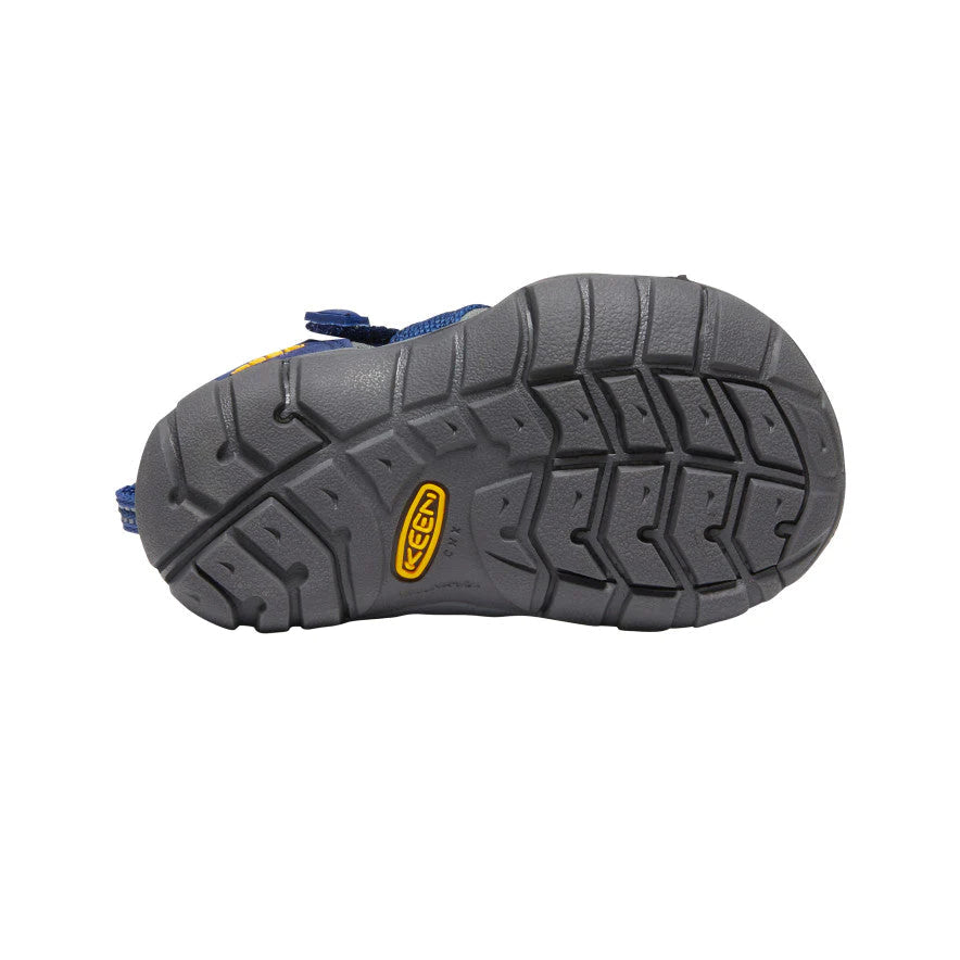 Keen Blue Depths/Gargoyle Seacamp II CNX Toddler Sandals - Waterproof Hiking Shoes for Boys & Girls - Perfect for Beach, Pool & Outdoor Adventures