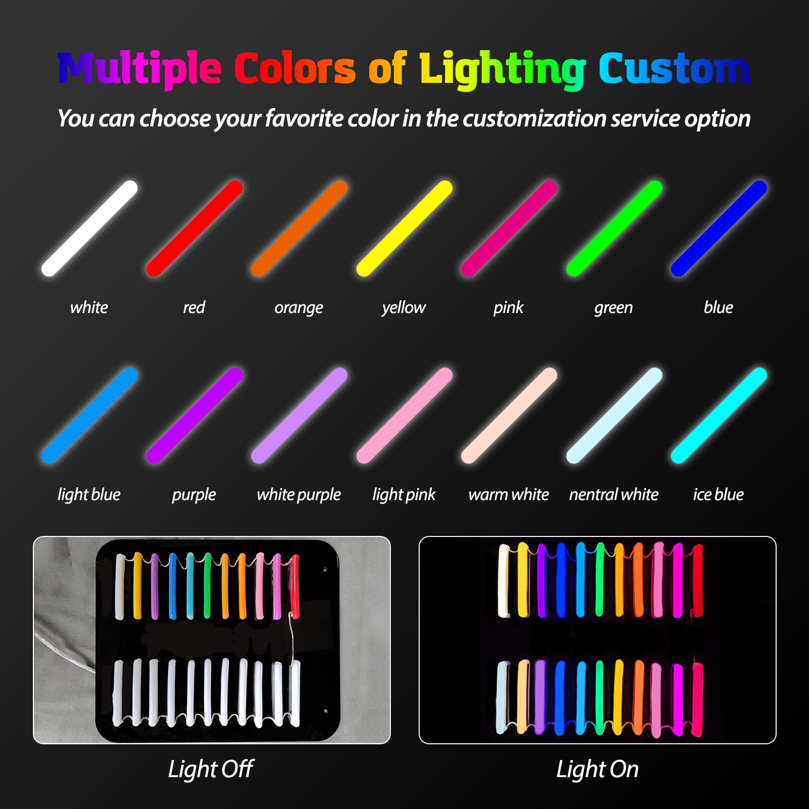 Custom LED Neon Signs - Personalized Wall Decor for Wedding, Birthday, Party, Home, Bedroom & Game Room - 18