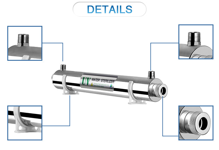 Whole House UV Water Purification System for Large Homes with 2+ Bathrooms | 110W UV Light Filter | Clean Water for Drinking, Showering & Appliances