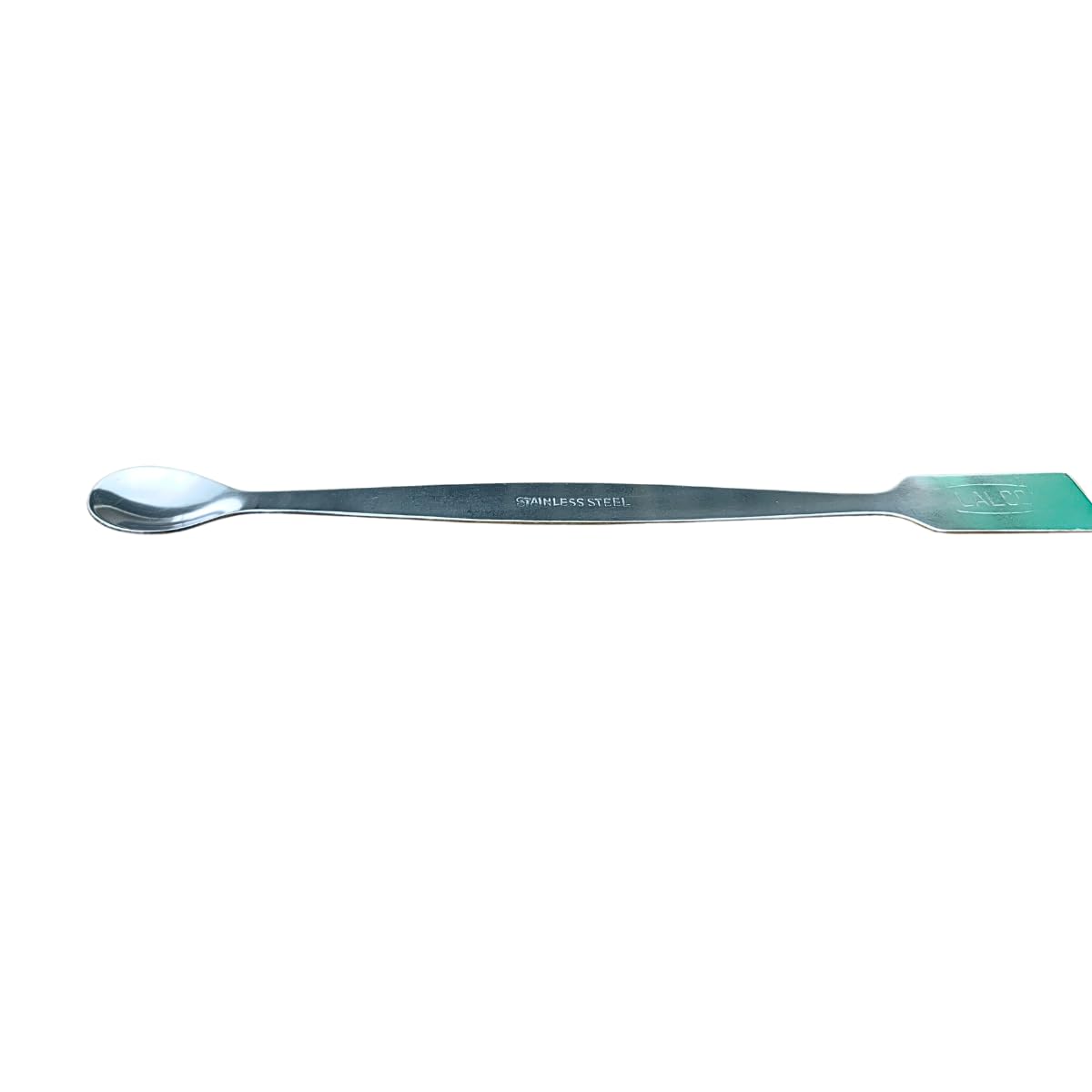 Premium Stainless Steel Laboratory Spatula - 8 Inch Dual Head (Spoon & Flat) - Heavy Duty Chemistry Lab Tools - Pack of 2 - Ideal for Mixing, Measuring & Transferring Chemicals in Labs