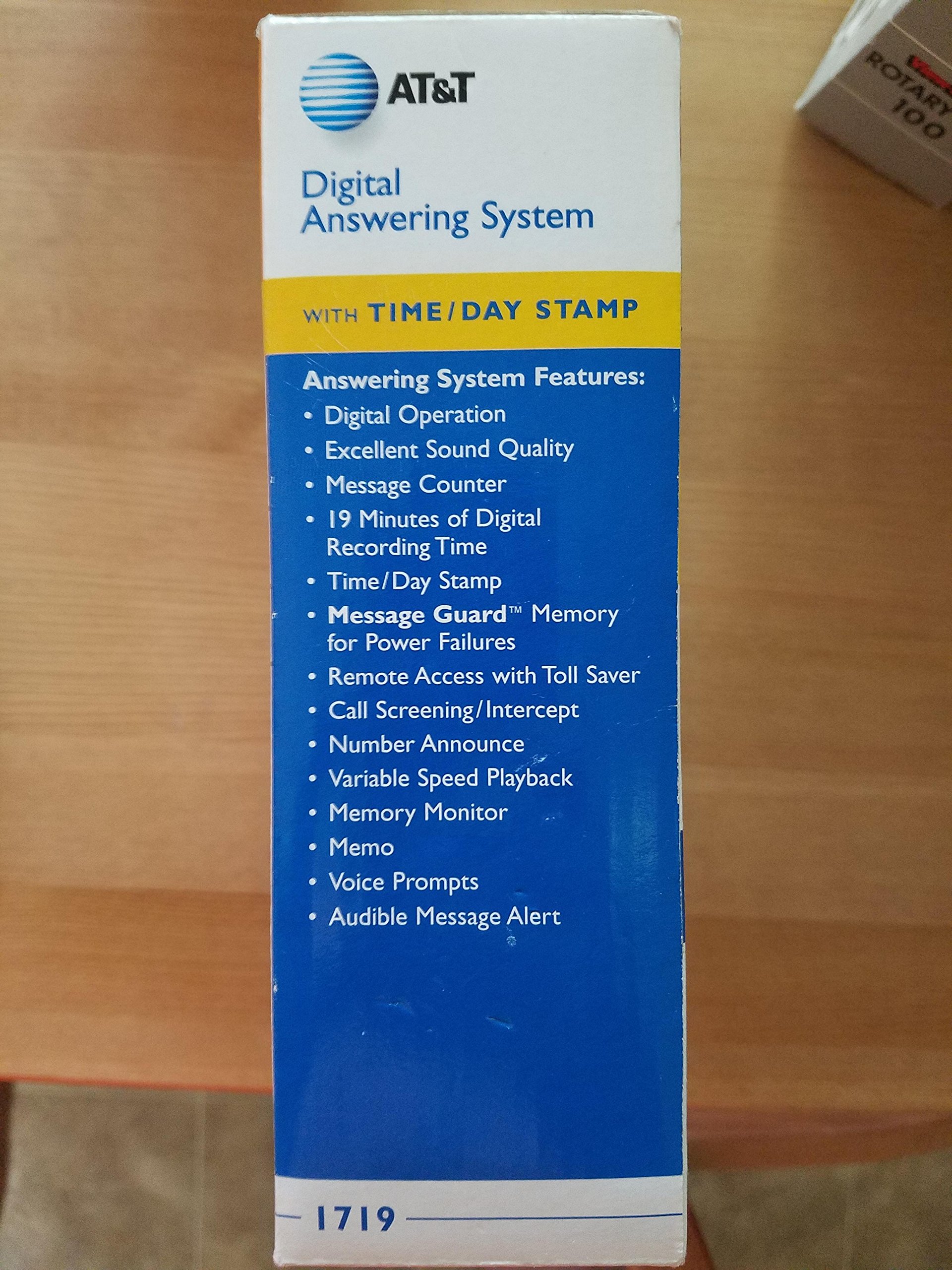 AT&T 1719 Digital Answering Machine with Caller ID & Voicemail - Home & Office Phone Accessory for Call Screening & Message Recording
