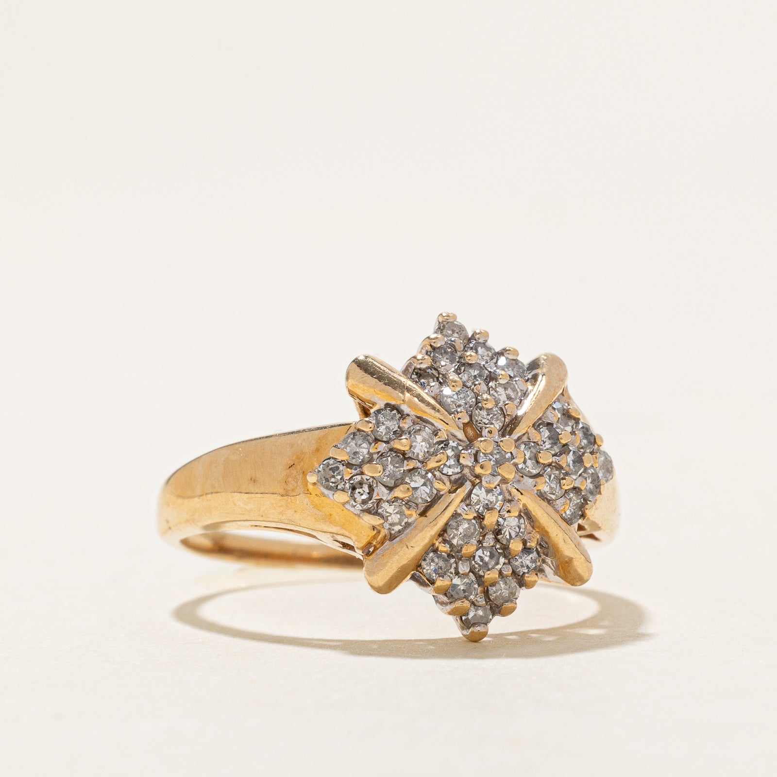 0.50ctw Diamond Cluster Ring for Women - Size 7 | Elegant Wedding, Engagement & Anniversary Jewelry Gift