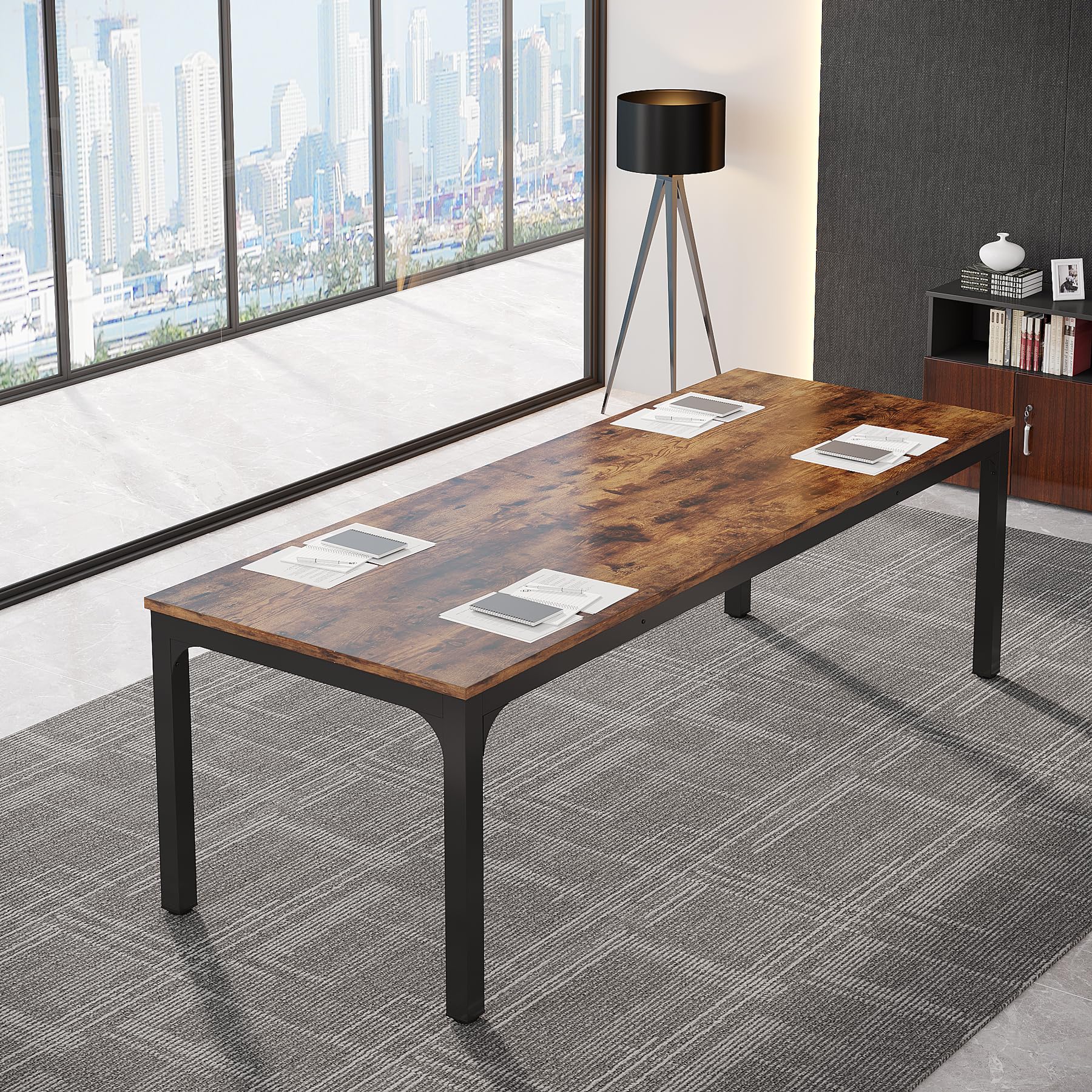 Tribesigns 6.5FT Conference Table - 78.7 Inch Rectangle Meeting Table for Office, Large Business Desk for 6-8 People (Table Only) - Perfect for Conference Rooms, Team Meetings & Office Workspaces