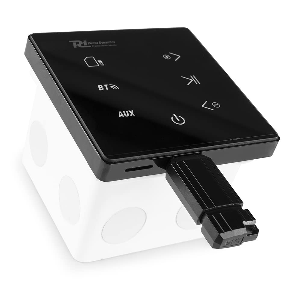 Power Dynamics Powerline Bluetooth Ceiling Speaker System – A100B Wall Amplifier with 4x ESCS5 5.25