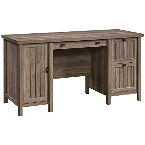UrbanPro Engineered Wood 3-Drawer Computer Desk in Washed Walnut - Compact Home Office Desk for Small Spaces, Study & Work from Home