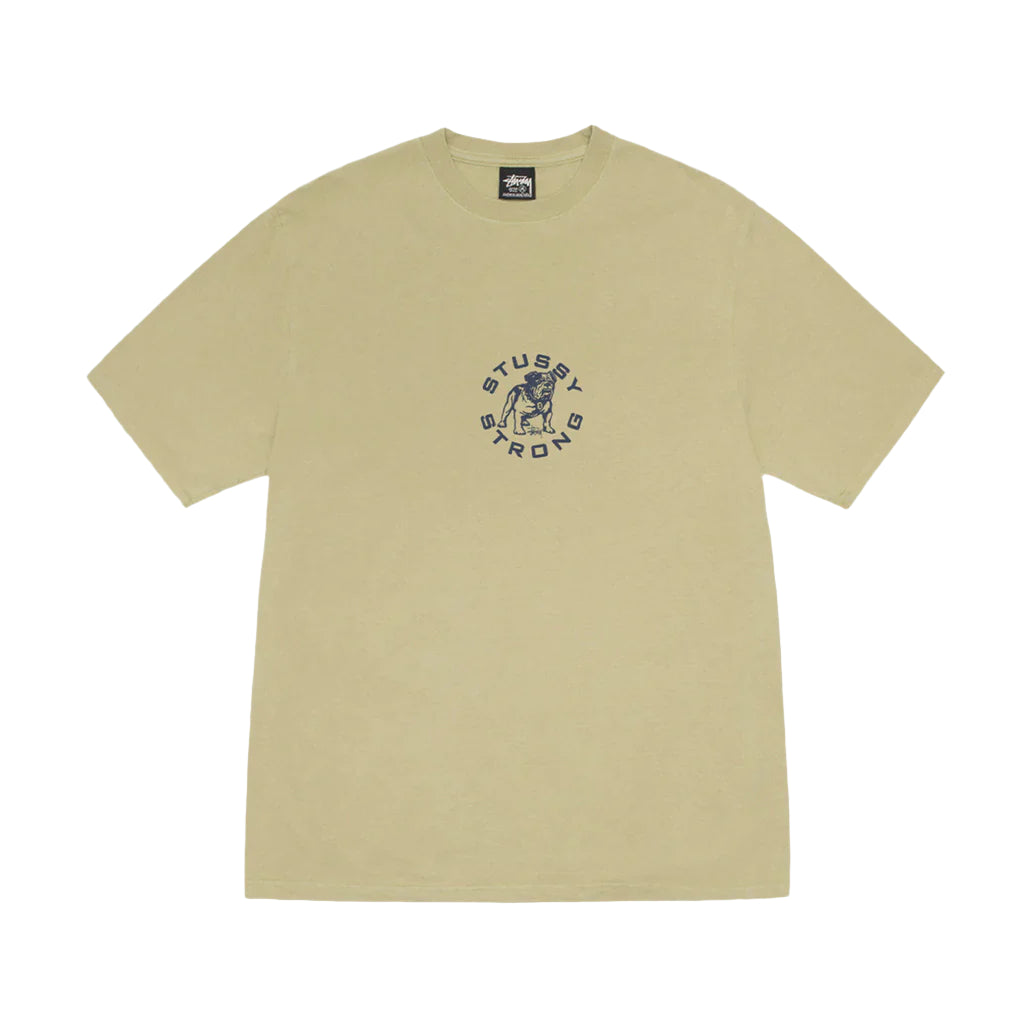 Stussy Strong Mac Pigment Dyed T-Shirt for Men | Vintage Washed Cotton Streetwear Tee | Perfect for Casual Outfits, Street Style & Urban Fashion
