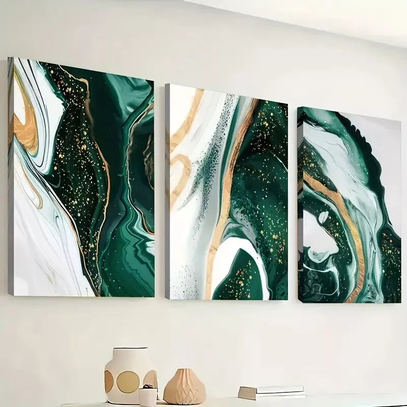 3-Piece Marble Pattern Abstract Ink Wall Art Set - Framed Canvas 40x60cm (16x24in) | High Quality Print | 100% Australian Made | Ready to Hang | Perfect for Living Room, Bedroom & Office Decor