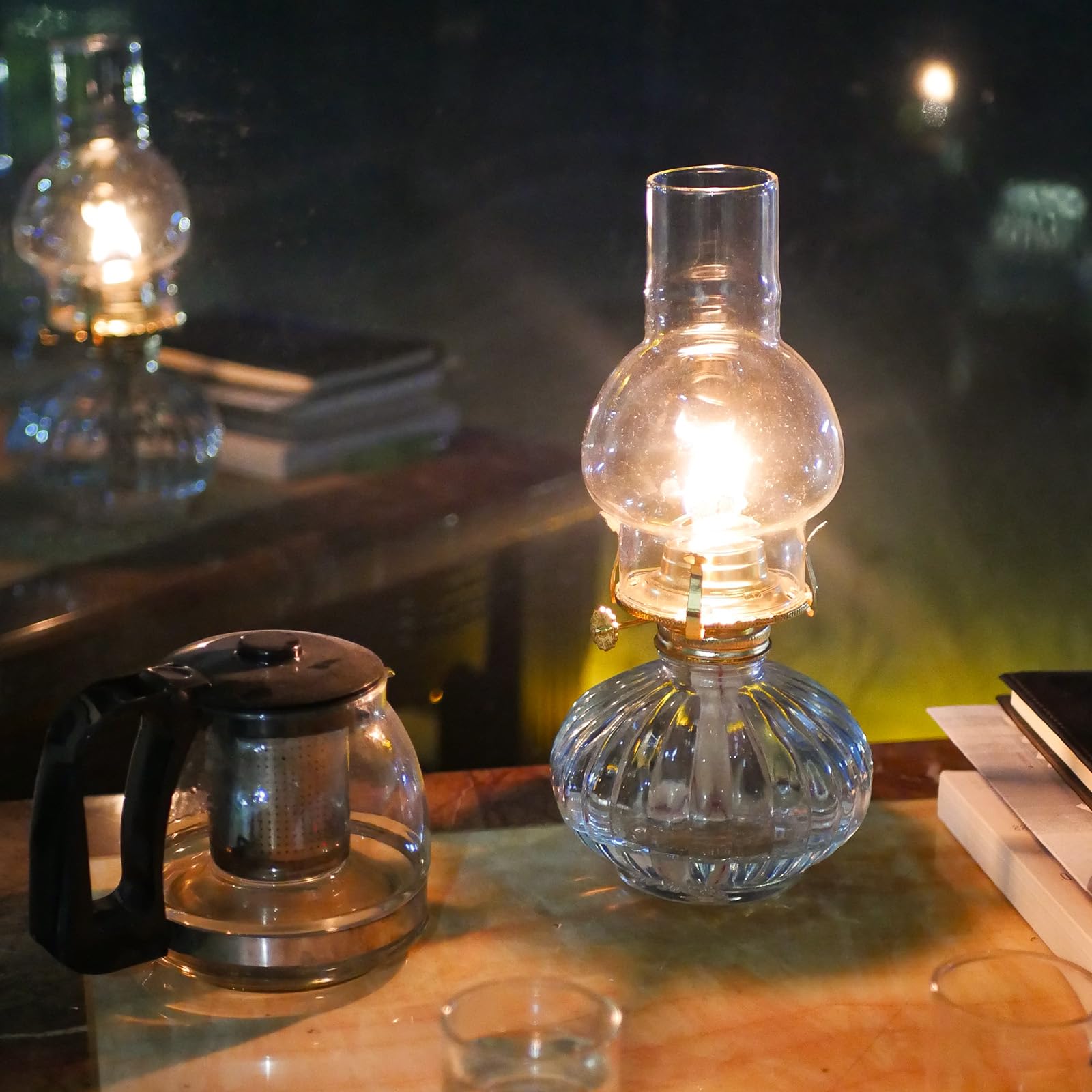 3 Inch Base 6.25 Inch Height Oil Lamp Chimney - Clear Glass Replacement for Kerosene & Hurricane Lamps - Perfect for Home Decor, Emergency Lighting & Outdoor Camping