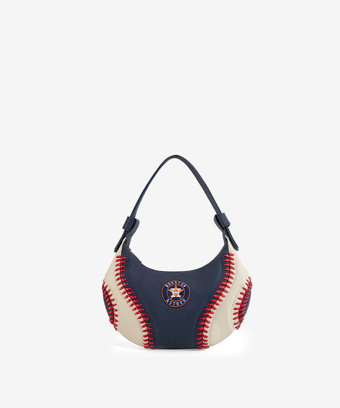 MLB Houston Astros Team Hobo Bag - Official Licensed Baseball Shoulder Bag for Women & Men - Perfect for Game Day, Travel & Casual Outings