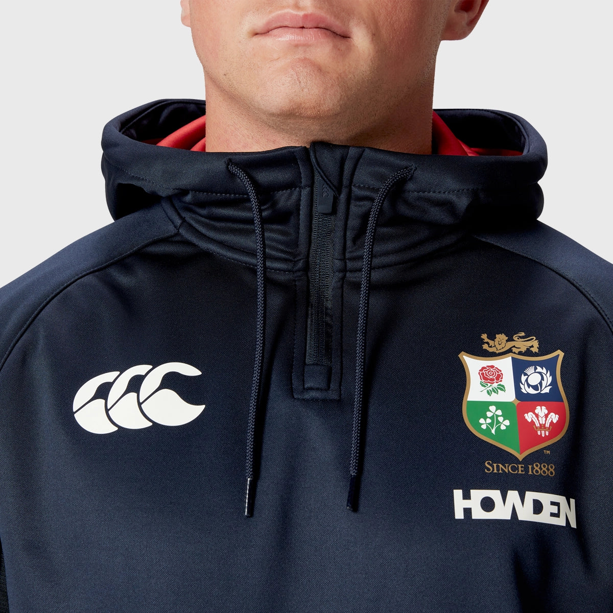 Canterbury British & Irish Lions Men's 1/4 Zip Hoody Navy - Rugby Training & Casual Wear for Fans