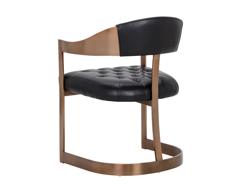 Beaumont Modern Dining Armchair - Upholstered Fabric Seat, Sturdy Wooden Legs - Perfect for Kitchen, Dining Room, Breakfast Nook & Small Space Decor