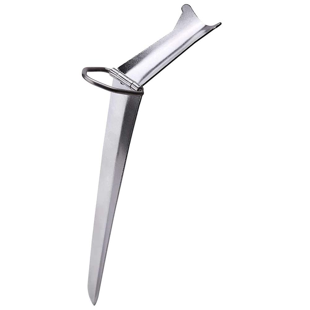 Stainless Steel Folding Fishing Rod Holder - Portable Ground Support Stand for Fishing Poles | Durable & Adjustable for Shore, Boat & Kayak Fishing