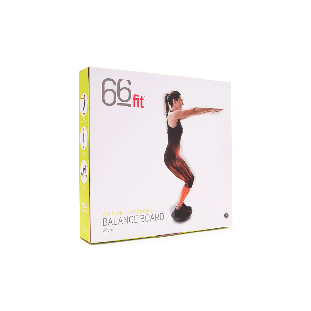 66Fit Plastic Balance Board - 36cm Wobble Board for Core Strength, Stability Training & Physical Therapy - Perfect for Home Gym, Yoga & Kids Exercise