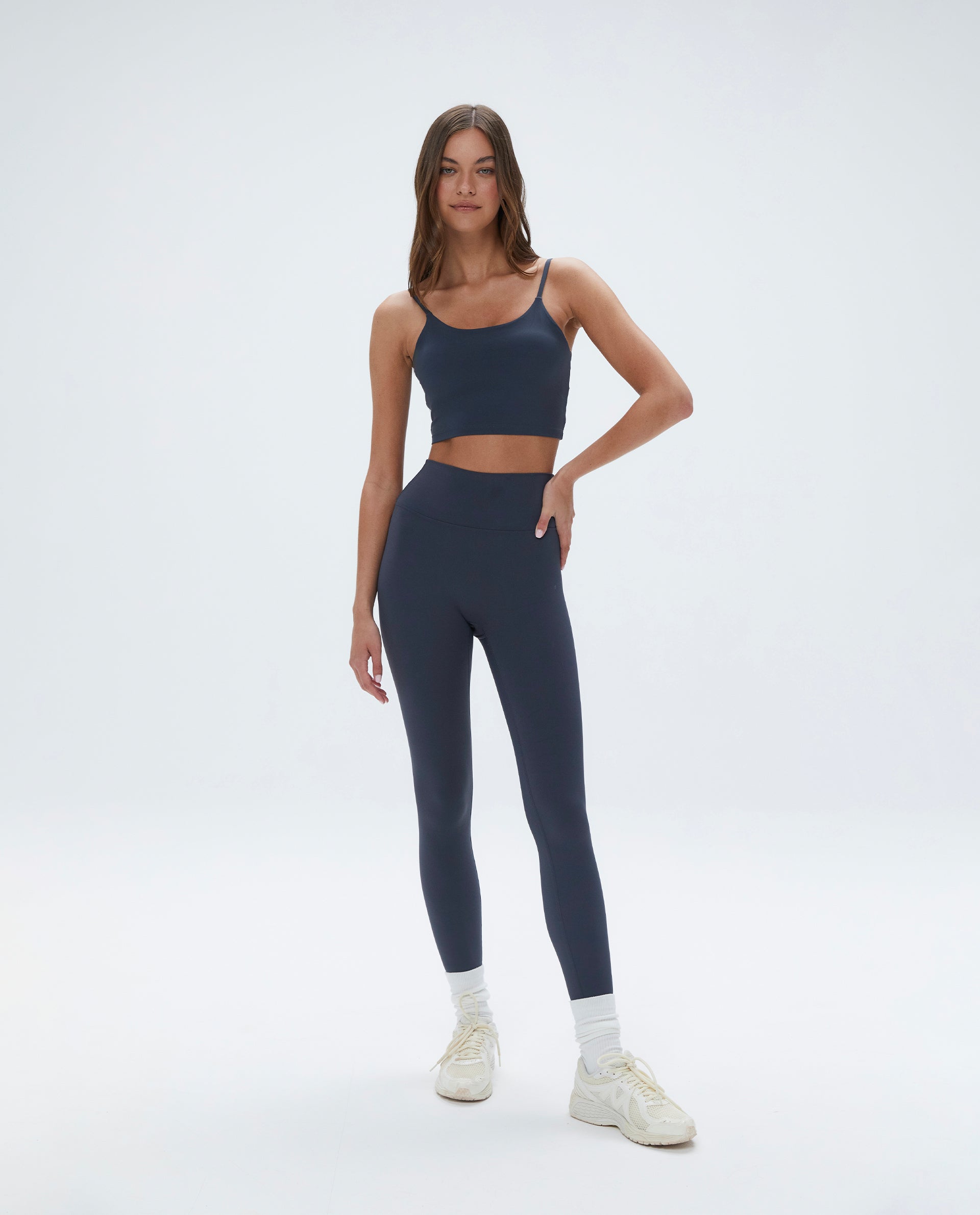 Premium High-Waisted Yoga Leggings for Women - Midnight Blue - Moisture-Wicking & Tummy Control - Perfect for Workouts, Running & Lounge Wear
