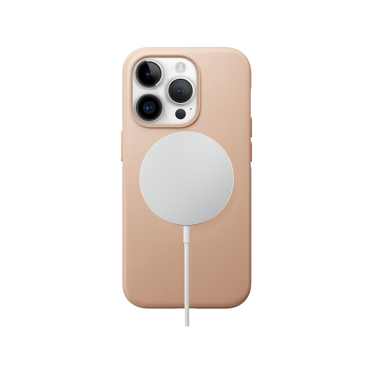 Premium Genuine Leather Phone Case for iPhone 14 Pro - Slim Protective Cover with Natural Leather Finish | Perfect for Business, Travel & Everyday Use