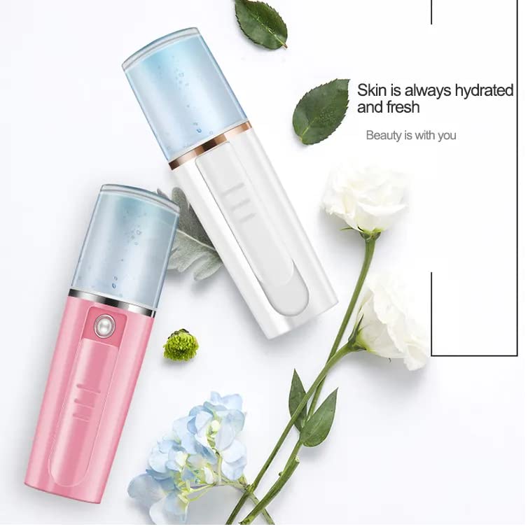 BHAJANLAL GREENERY Cool Mist Sprayer - Portable Nano Facial Mist Sprayer with Built-in Power Bank | Hydrating Face Mist for Skincare, Travel & Makeup Refresh