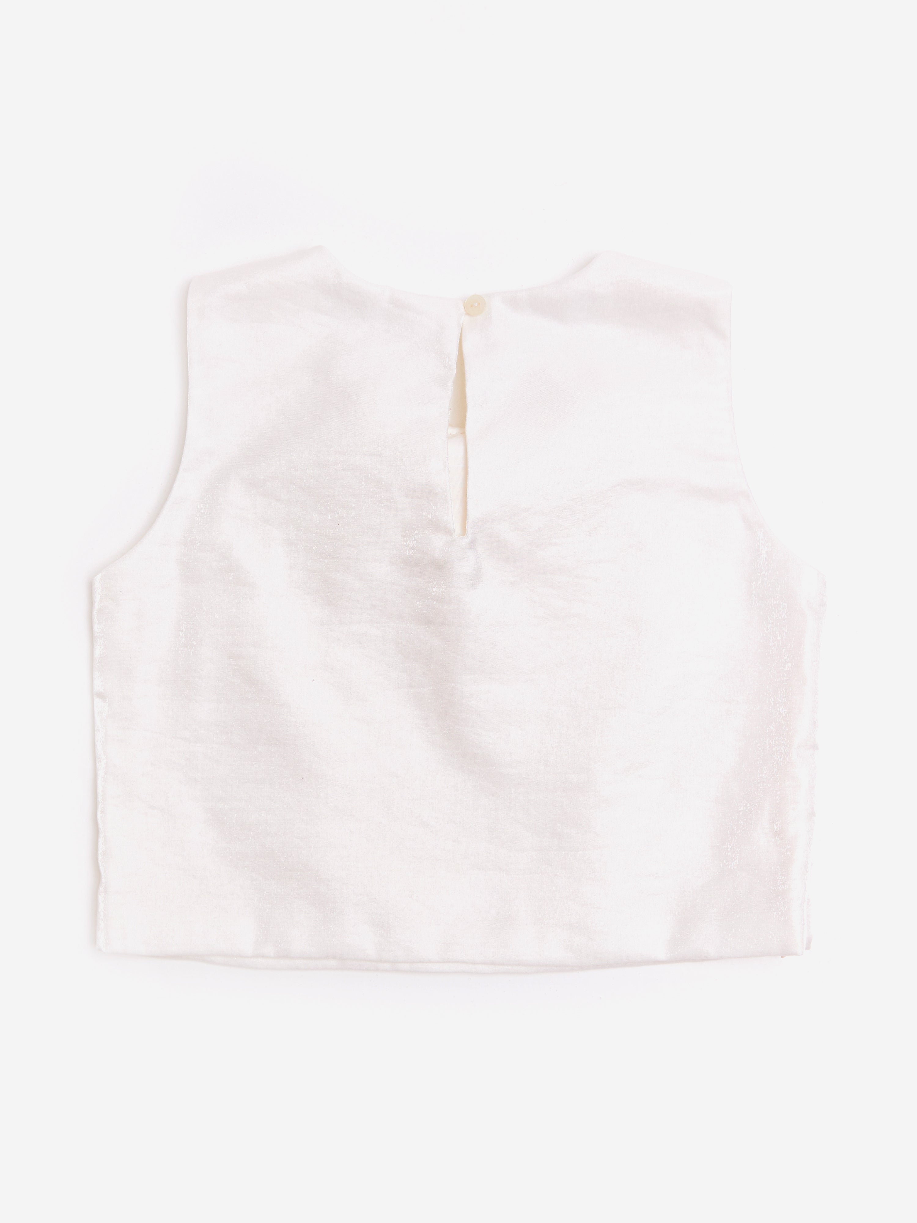 BCBG Girls Ivory Bow Blouse - Elegant Ruffled Top for School, Parties & Special Occasions
