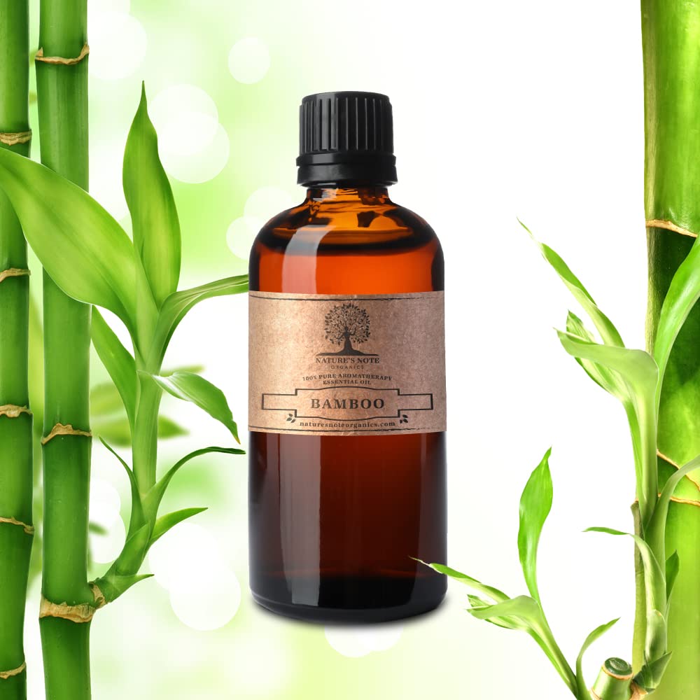 Nature's Note Organics 100% Pure Bamboo Essential Oil - 1 Fl Oz Aromatherapy Grade for Diffusers, Massage & Relaxation - USDA Certified Organic Therapeutic Grade Oil