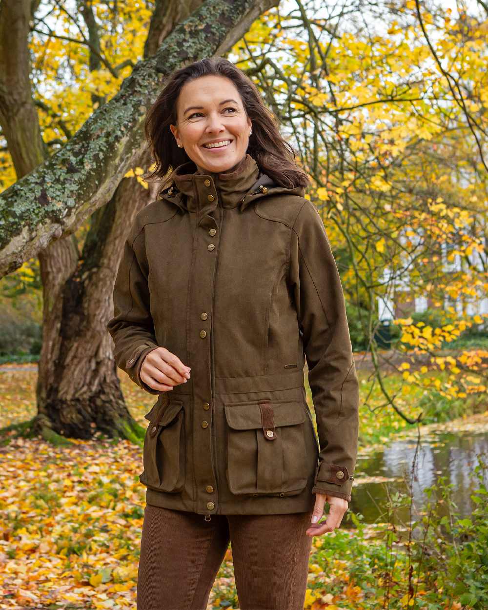 Baleno Women's Ladywood Country Jacket - Waterproof Outdoor Windbreaker for Hiking, Camping & Travel - Lightweight Fleece-Lined Coat with Hood