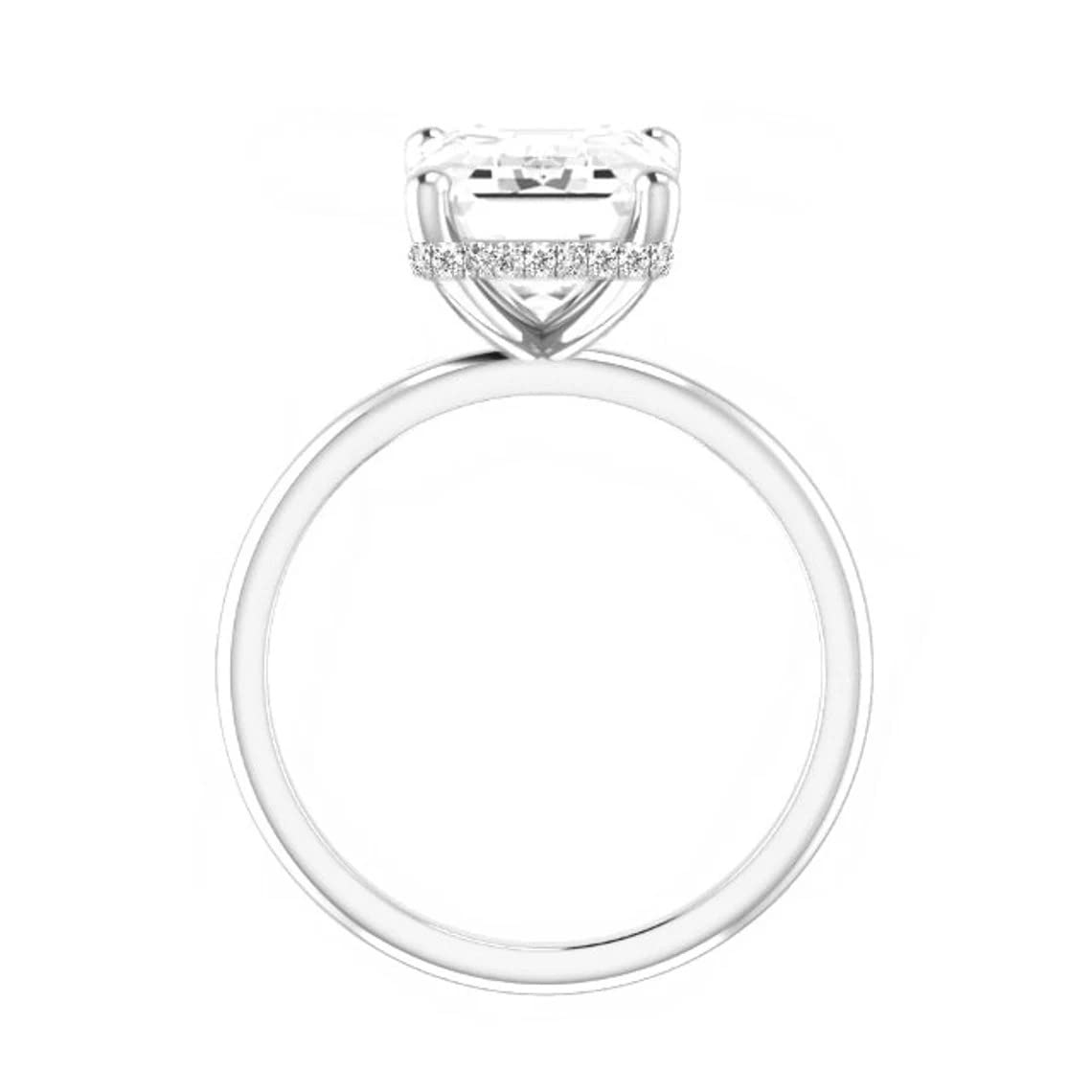 5 CT Radiant Cut Moissanite Engagement Ring Set for Women - Vintage Halo Solitaire Wedding Band, Anniversary Promise Ring in Antique Silver - Perfect for Proposals, Bridal Jewelry & Special Occasions