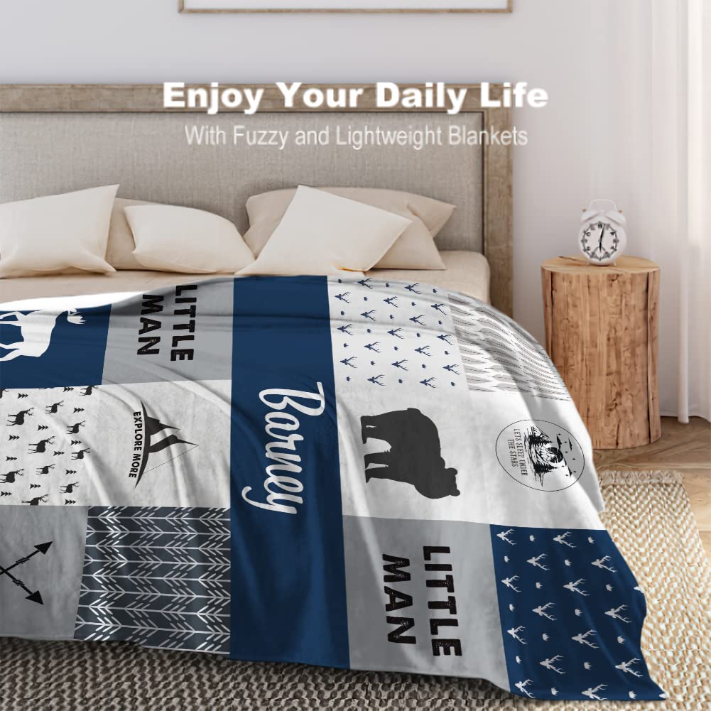 Personalized Baby Blankets with Custom Name - Soft Yoke Style Swaddle Blanket for Newborns, Toddlers & Kids | Perfect Baby Shower Gift, Birthday Present for Boys & Girls | Nursery Essential, Travel Companion, Photo Prop