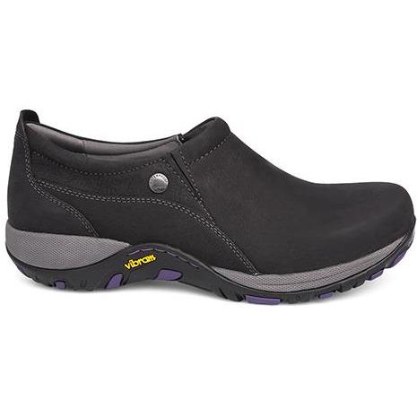 DANSKO PATTI Black Milled Nubuck Leather Clogs - Comfortable Slip-Resistant Shoes for Nurses, Chefs & Healthcare Workers