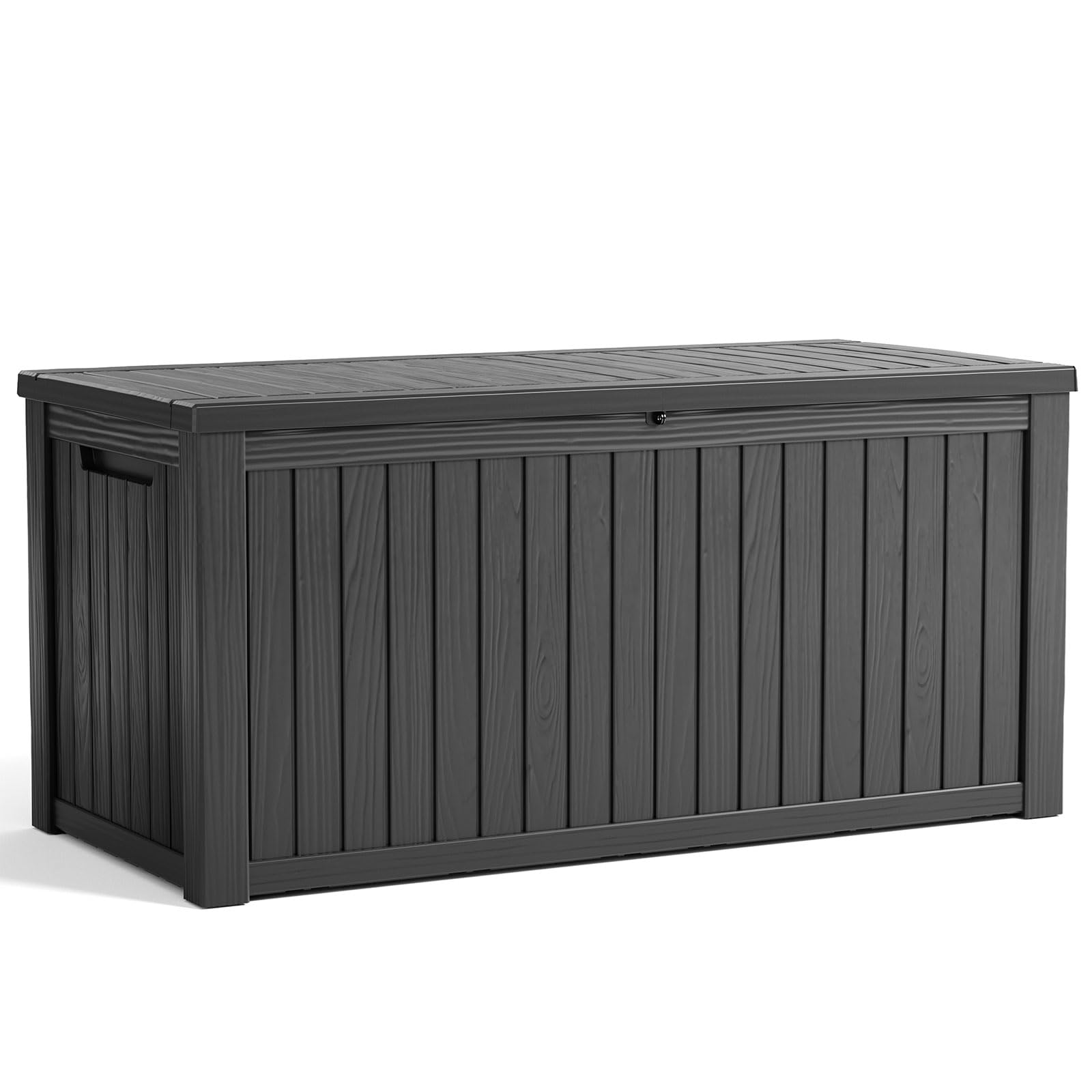 180 Gallon Large Resin Deck Box - Outdoor Lockable Storage Container with Dividers for Patio Cushions, Pool Supplies & Garden Tools | Weatherproof & UV Resistant Black | Perfect for Backyard, Poolside & Garden Organization