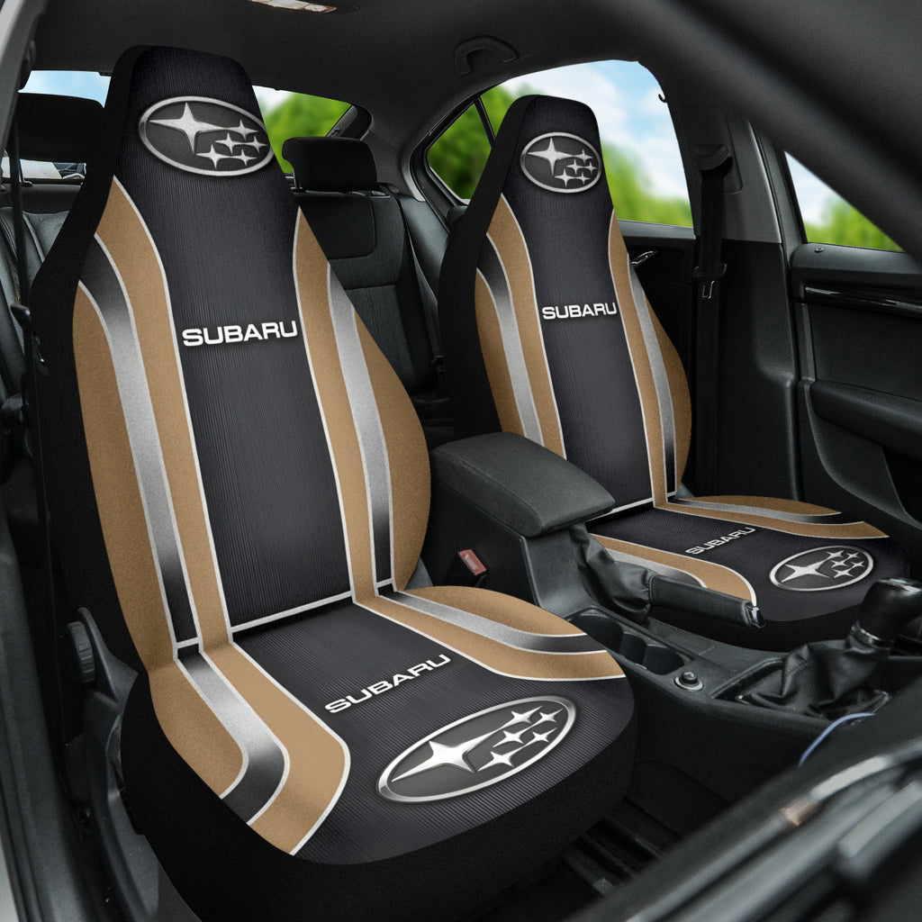 Premium Beige Subaru Car Seat Covers - Universal Fit for Most Subaru Models - Waterproof & Comfortable for Daily Commute, Road Trips & Outdoor Adventures