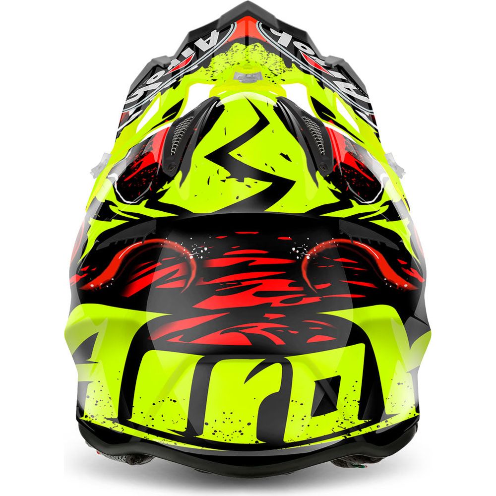 Airoh Aviator 2.2 Motorcycle Helmet - Grim Yellow Matte Finish - DOT & ECE Certified - Lightweight & Ventilated for Street & Racing Use