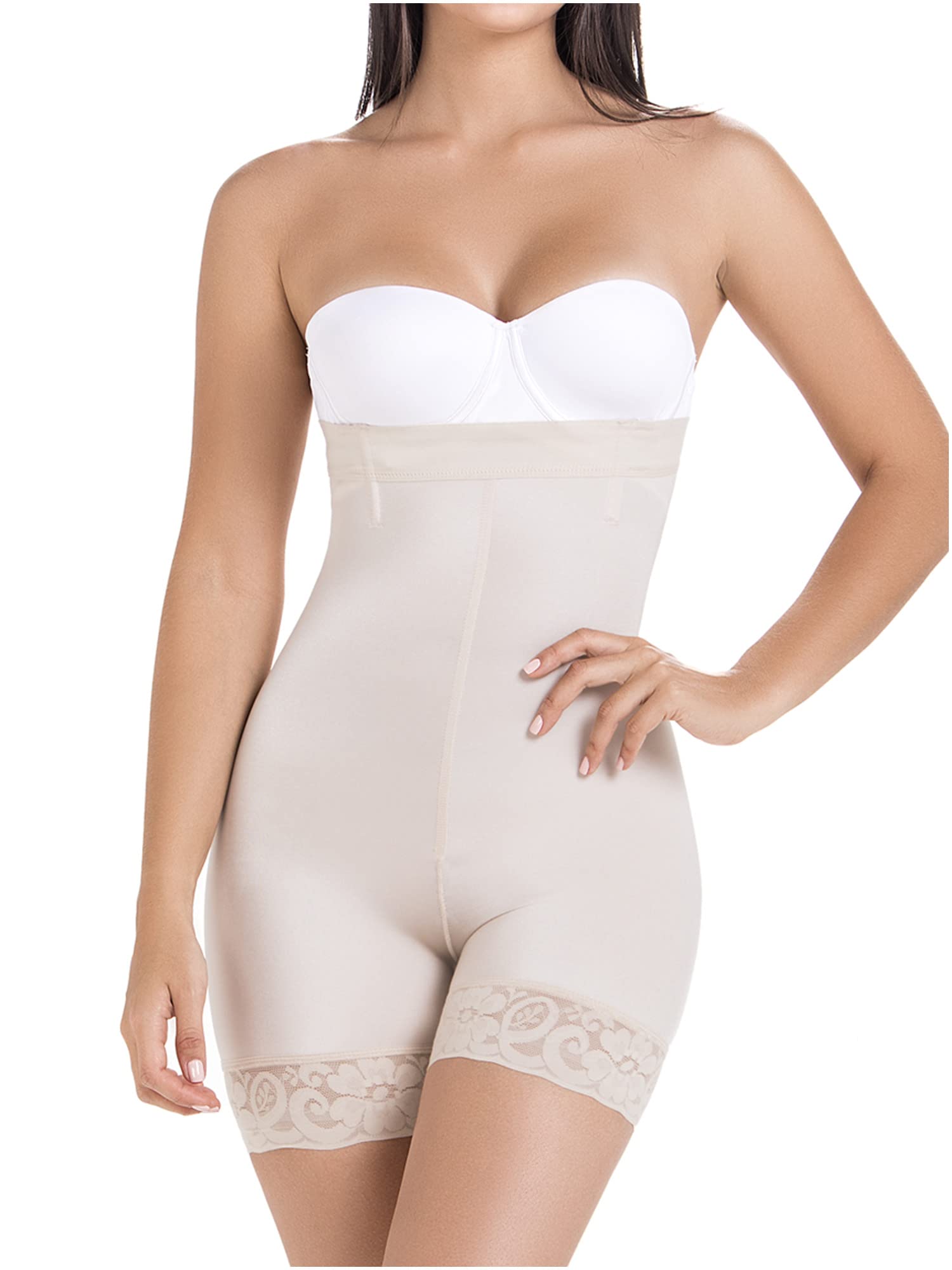 MARIAE FU107 Women's Tummy Control Shapewear - High Waist Slimming Bodysuit | Colombian Fajas Reductoras for Postpartum & Everyday Wear | Seamless Under Clothes for Workout & Special Occasions