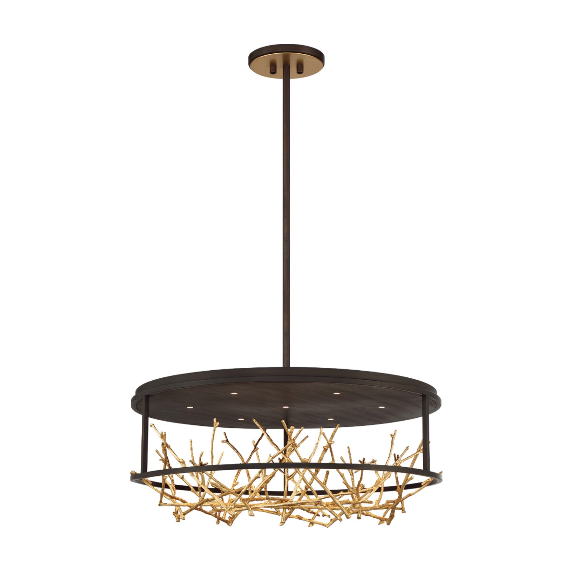 Aerie 31 LED Chandelier Light Fixture - Gold and Black Finish Modern Crystal Ceiling Light for Dining Room, Bedroom, Living Room & Entryway