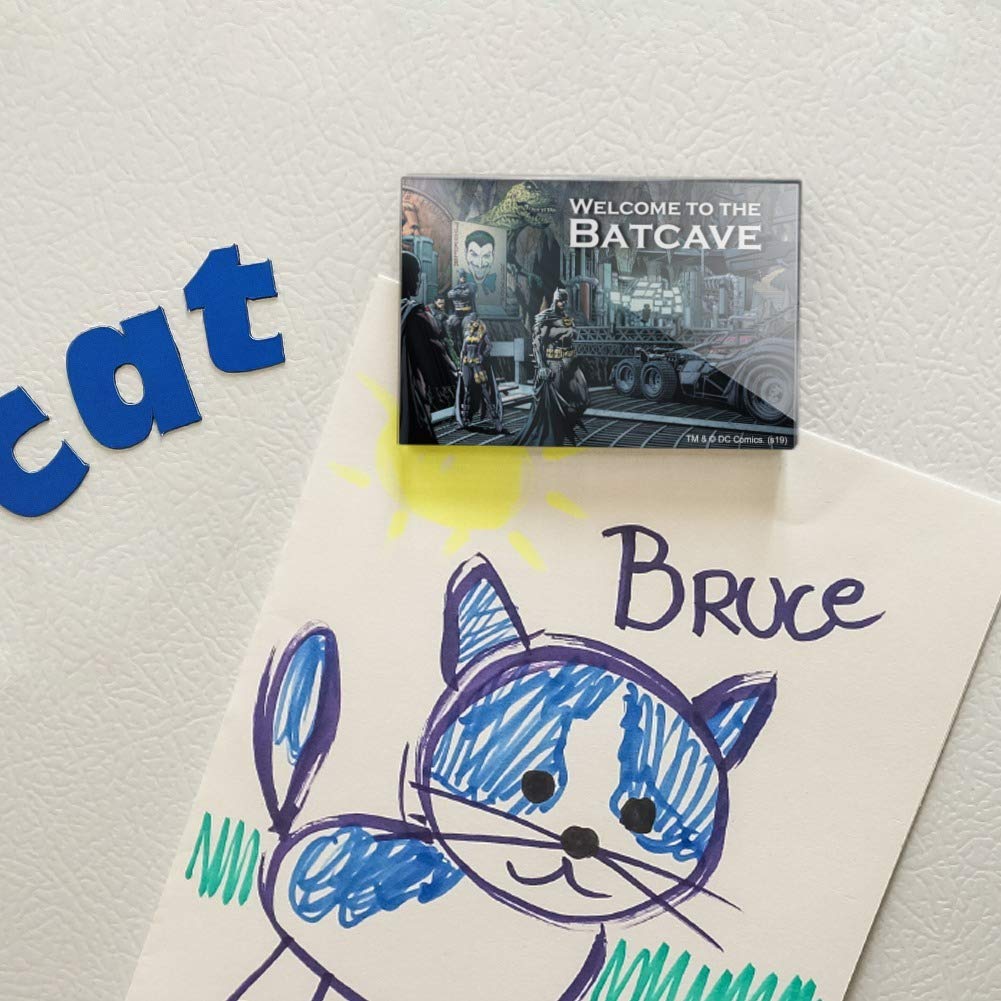 Batman Welcome to the Batcave Rectangle Acrylic Fridge Magnet - Officially Licensed DC Comics Collectible - Perfect for Refrigerators, Lockers & Metal Surfaces - Great Superhero Gift for Fans & Collectors