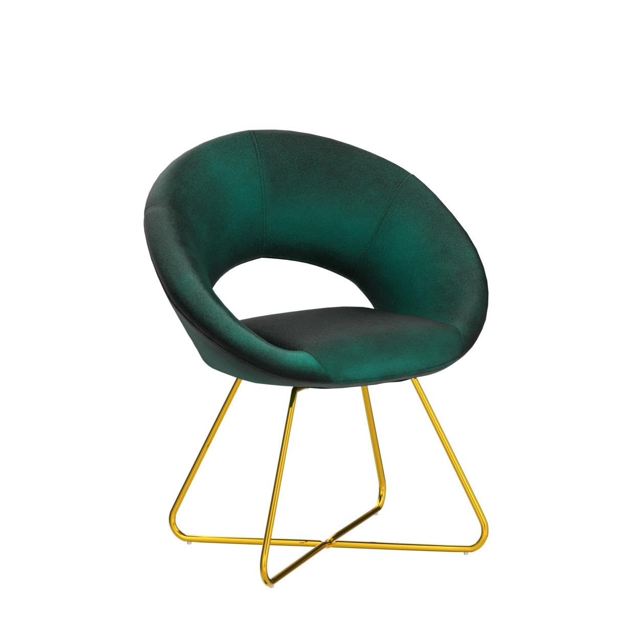 Giantex Modern Velvet Accent Chair Set of 2 - 300 LBS Capacity Mid Century Upholstered Vanity Desk Chairs for Living Room, Bedroom & Dining Room - Soft Green Velvet Decorative Armchairs (Perfect for Home Office, Reading Nook & Lounge Areas)