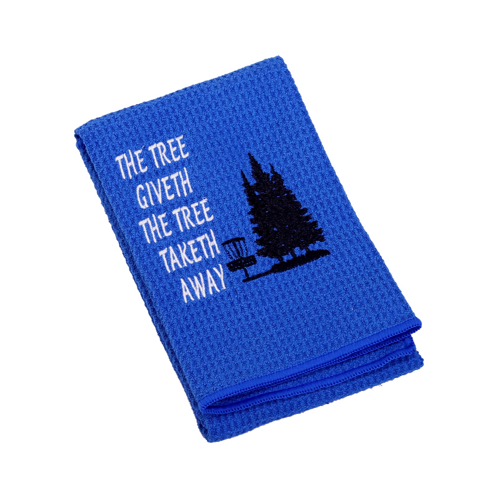 Premium Disc Golf Towel with Clip - The Tree Giveth The Tree Taketh Away - Durable & Absorbent Golf Accessory for Players - Perfect Golf Gift for Outdoor Sports Enthusiasts - Ideal for Wiping Discs & Hands During Tournaments