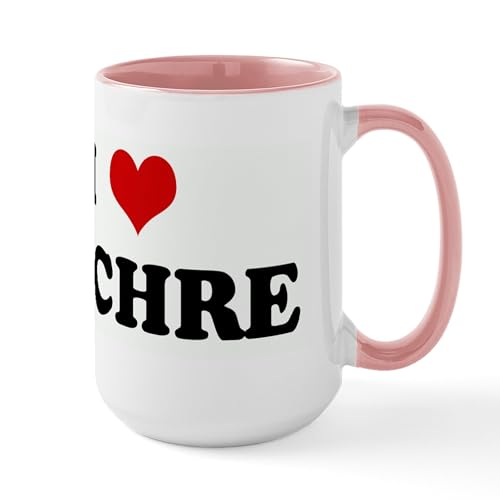 White/Pink Inside - I Love EUCHRE Mugs