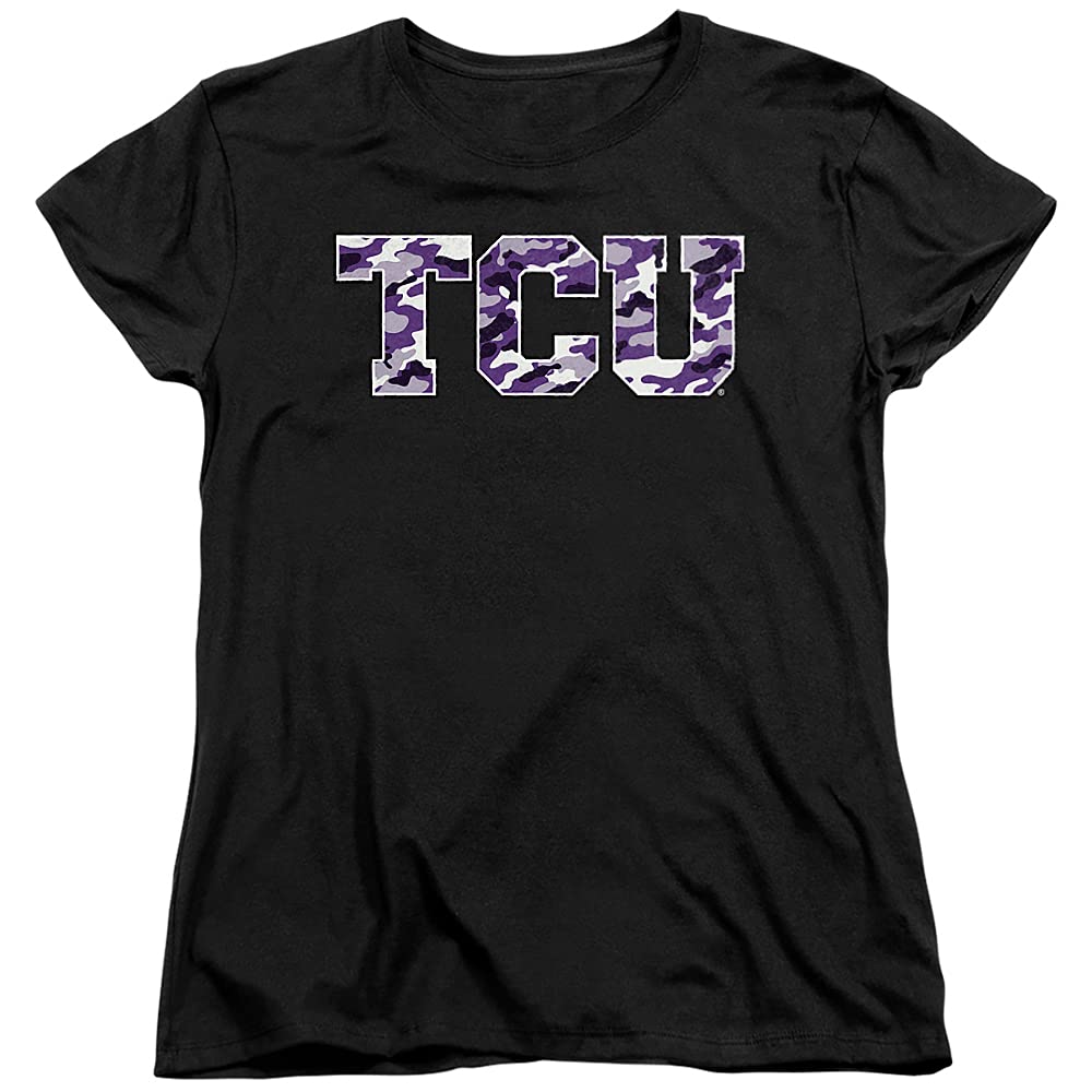 Texas Christian University Official Camo Women's T-Shirt - Comfortable Cotton TCU Apparel for Game Day & Casual Wear