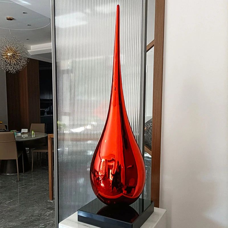 Elegant Water Drop Electroplated Metal Ornament - Modern Home Decor for Living Room, Bedroom & Office - Perfect Gift for Housewarming & Holidays