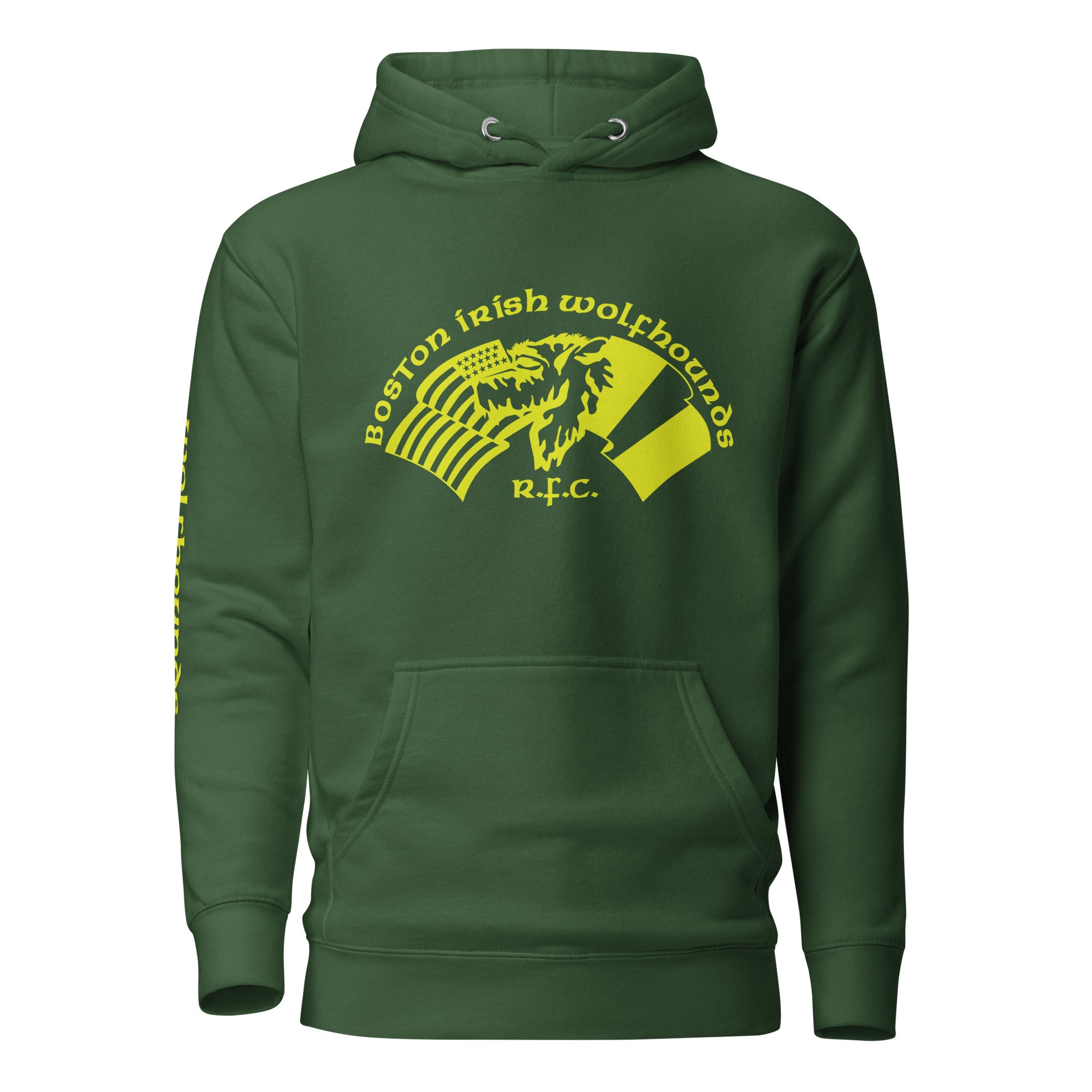 Boston Irish Wolfhounds YRFC Retro Hoodie - Vintage Rugby Pullover Sweatshirt for Men & Women | Perfect for Game Day, Tailgating & Casual Wear