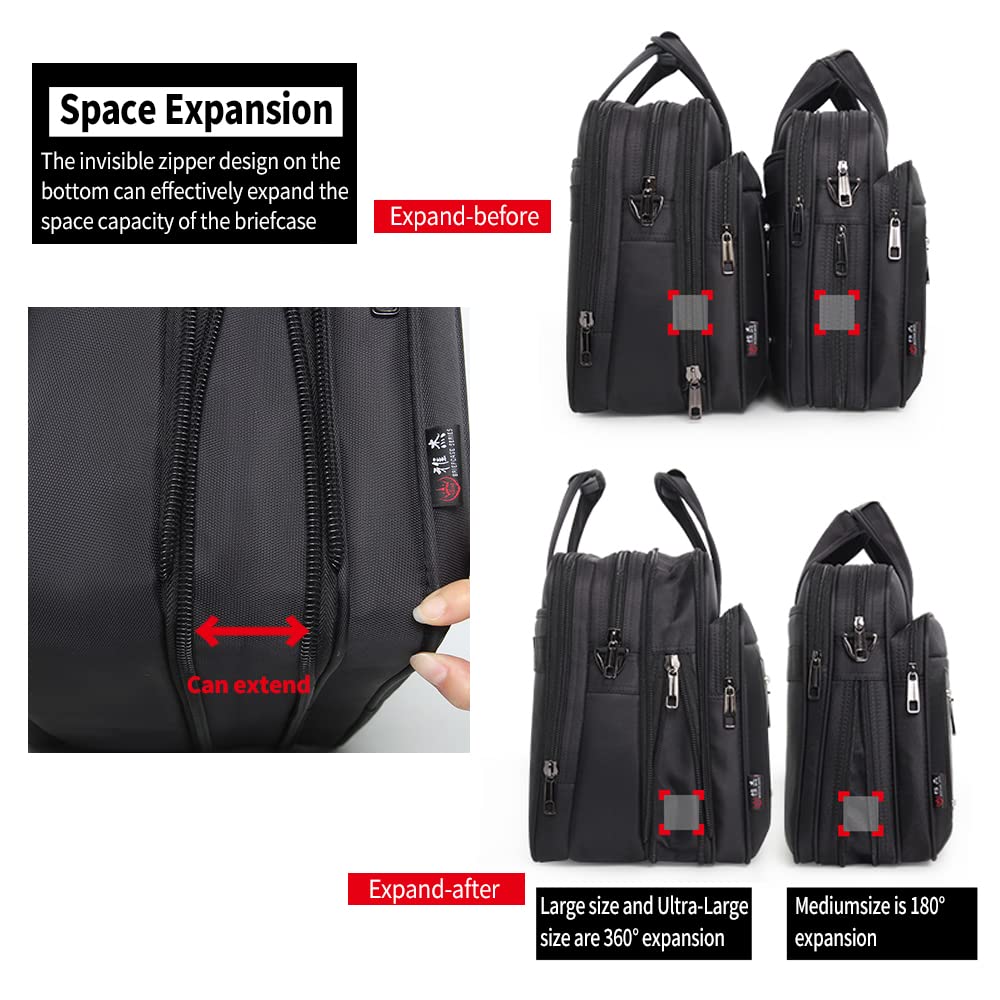 Premium Large Canvas Briefcase for Men - Durable Laptop Tote Bag with Multiple Pockets, Business Work Bag & Office Organizer | Perfect for Professionals, Commuters and Business Travel