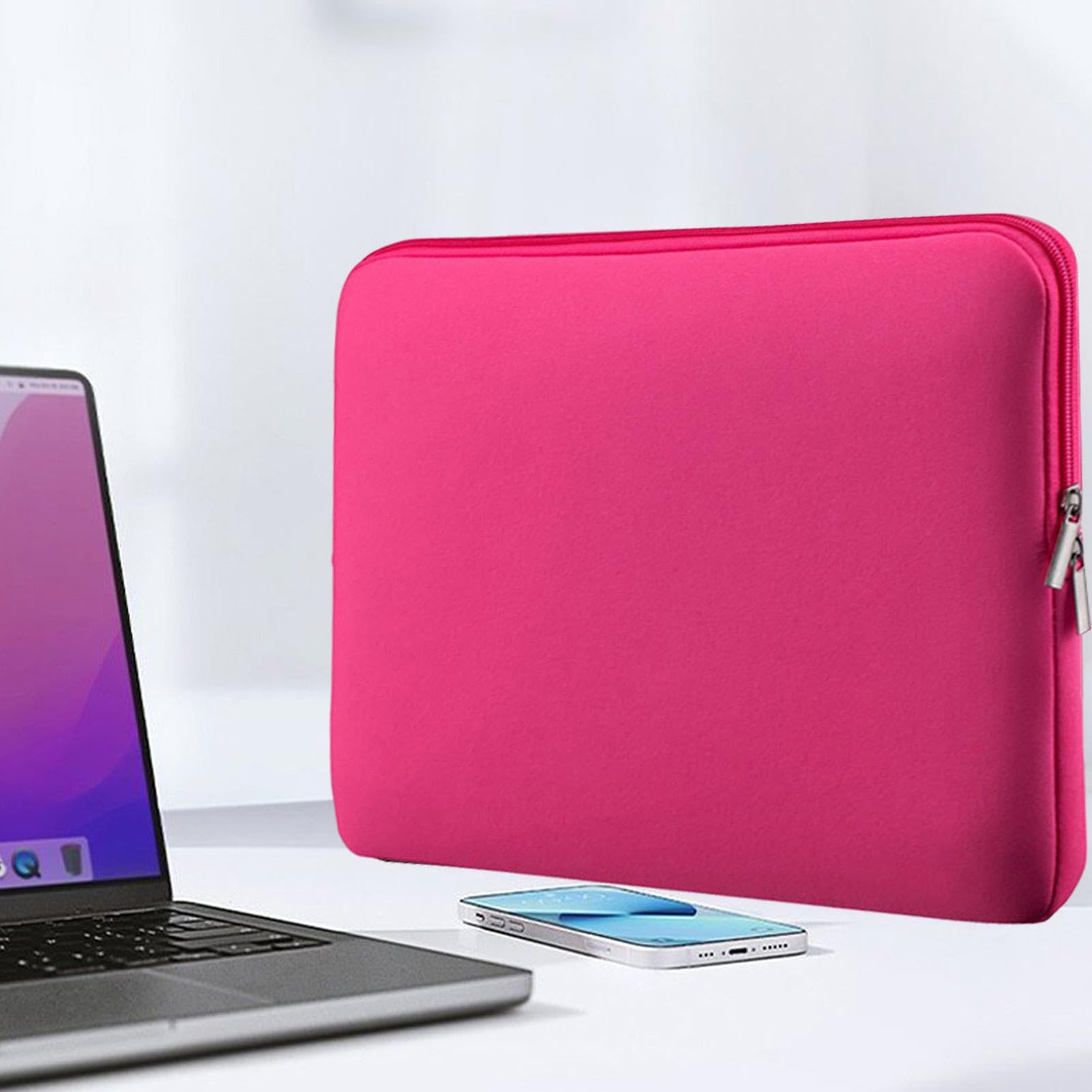 **WOBBLO 11-15 Inch Laptop Sleeve Case - Protective Padded Cover for MacBook, Notebook, Tablet - Lightweight & Water-Resistant Carrying Bag for Work, School, Travel**