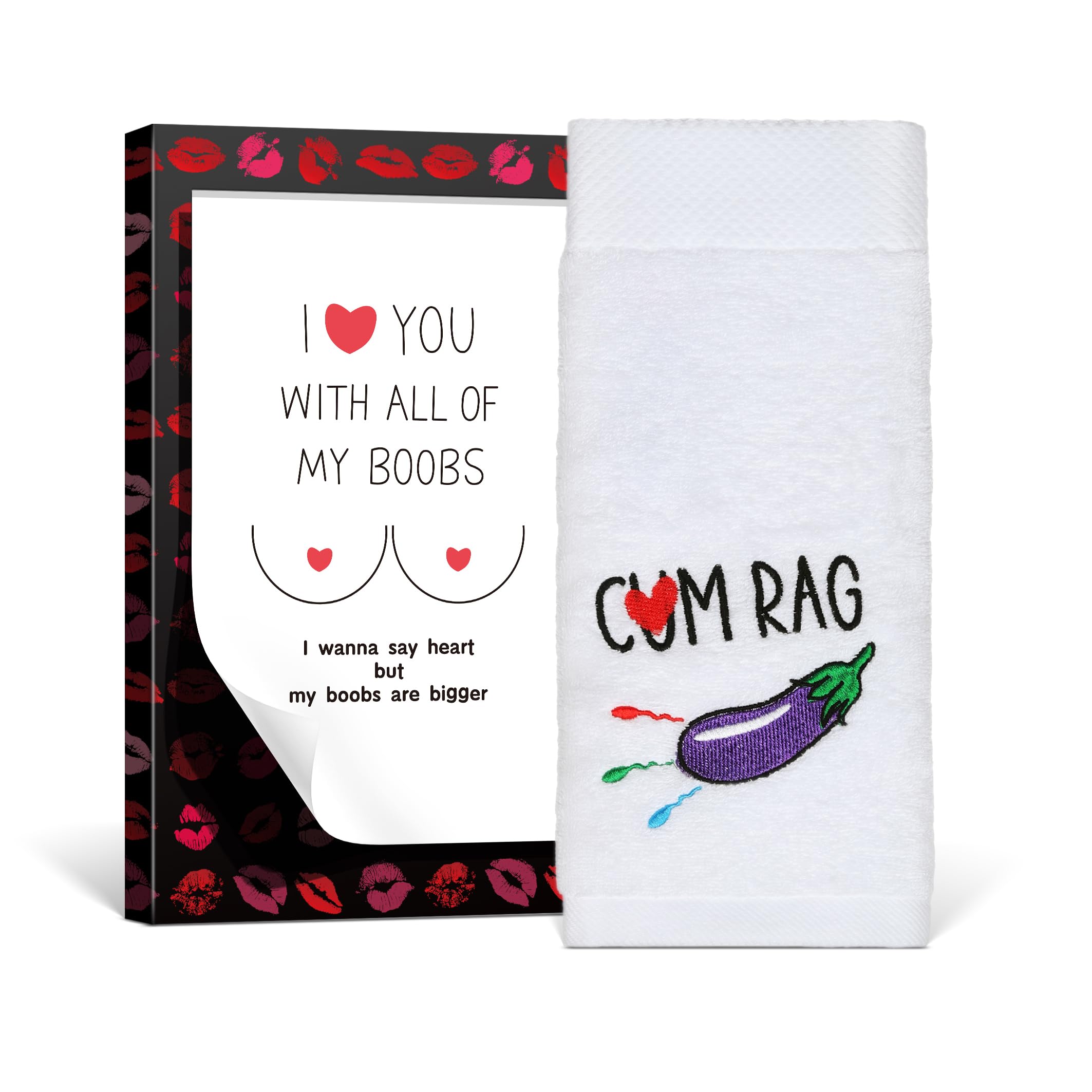 Valentine's Day Gifts for Husband - Funny & Romantic Towel Gift Set for Men - Perfect for Christmas, Father's Day, Anniversary & Birthday Presents from Wife - Great for Home, Bathroom & Spa Relaxation