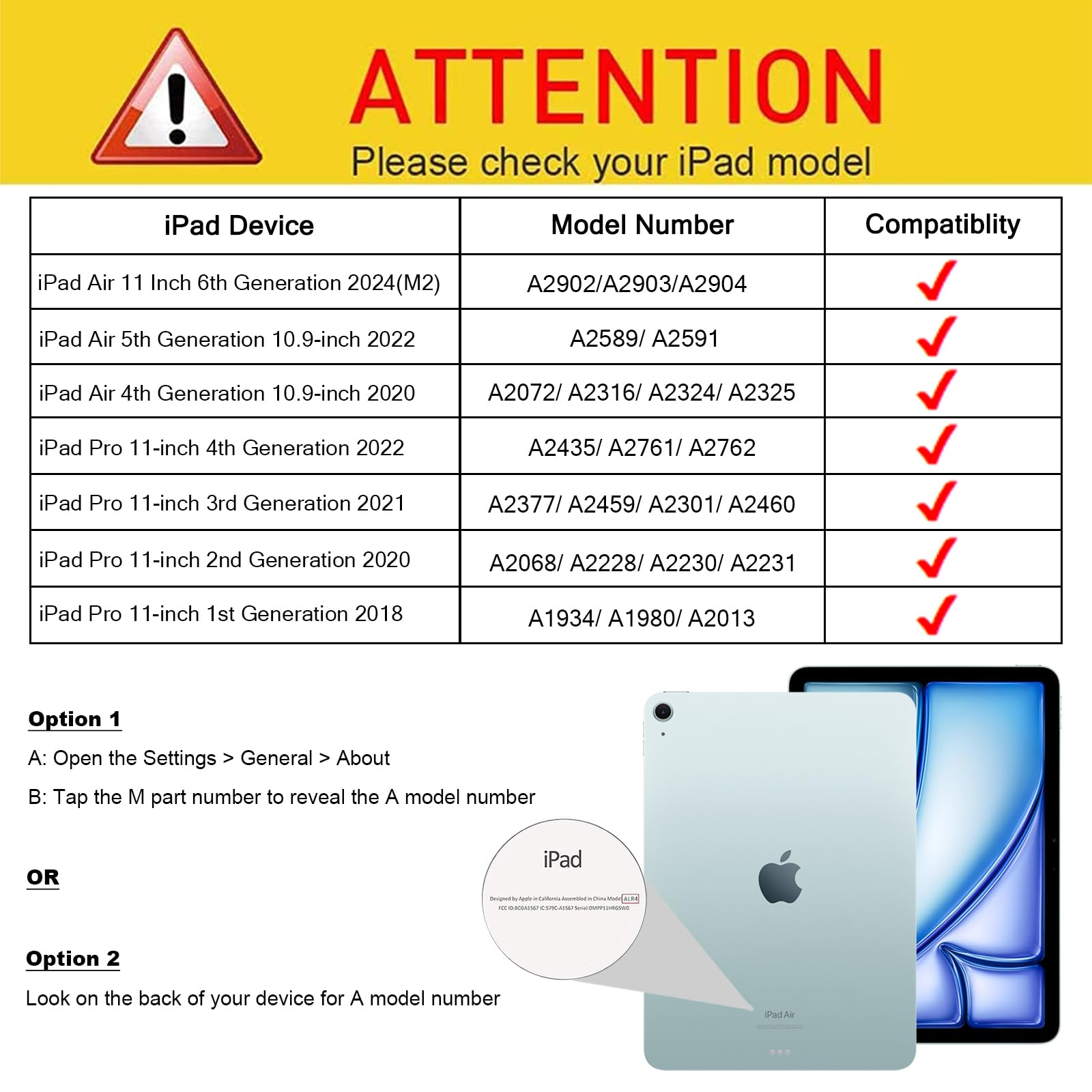 SCSVPN iPad Air 11 Inch Case M3/M2 (7th/6th Gen 2025/2024) & iPad Air 5th/4th Gen 10.9