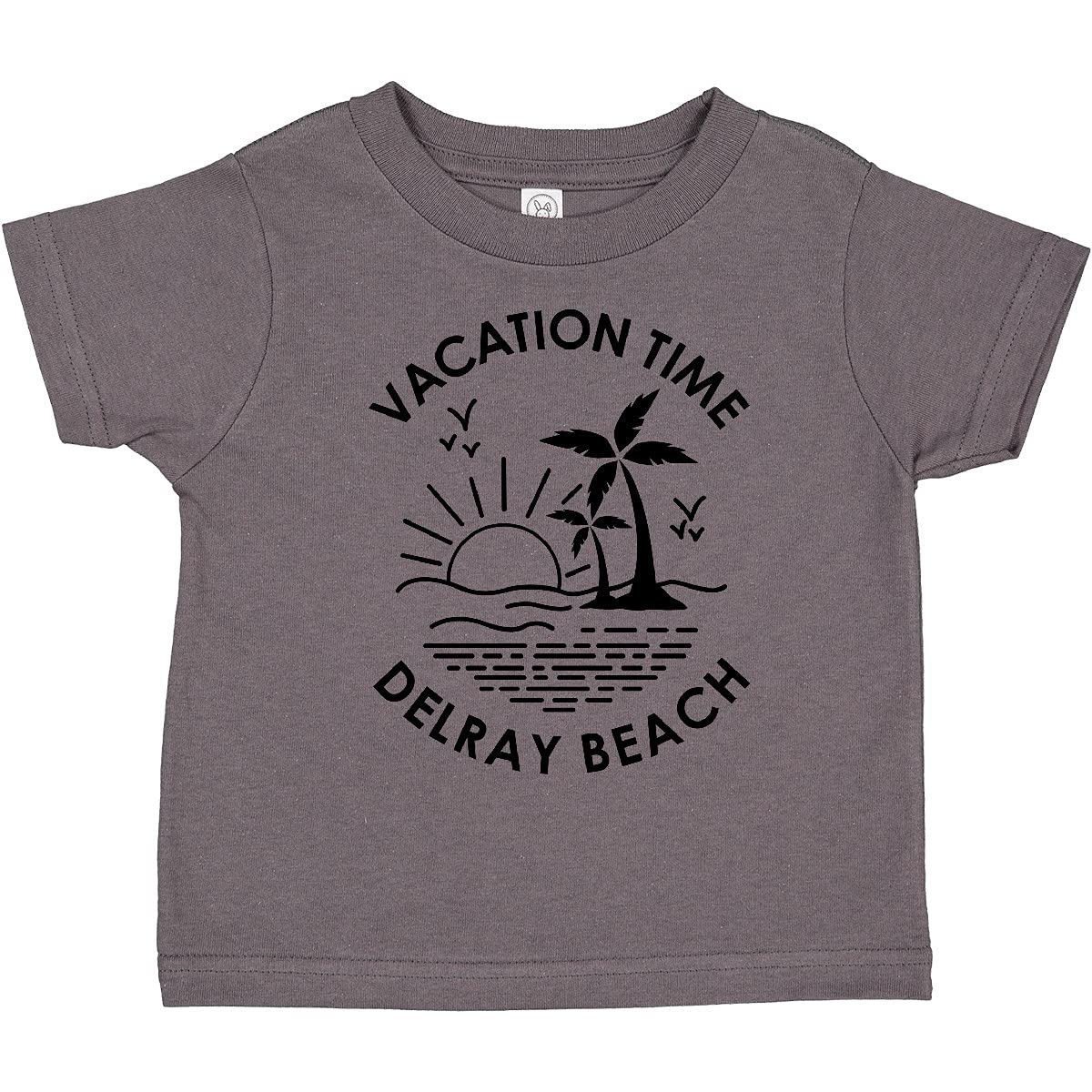 Inktastic Vacation Time in Delray Beach Toddler T-Shirt - Cute Florida Beach Graphic Tee for Boys & Girls - Perfect for Family Trips, Summer Outings & Beach Vacations